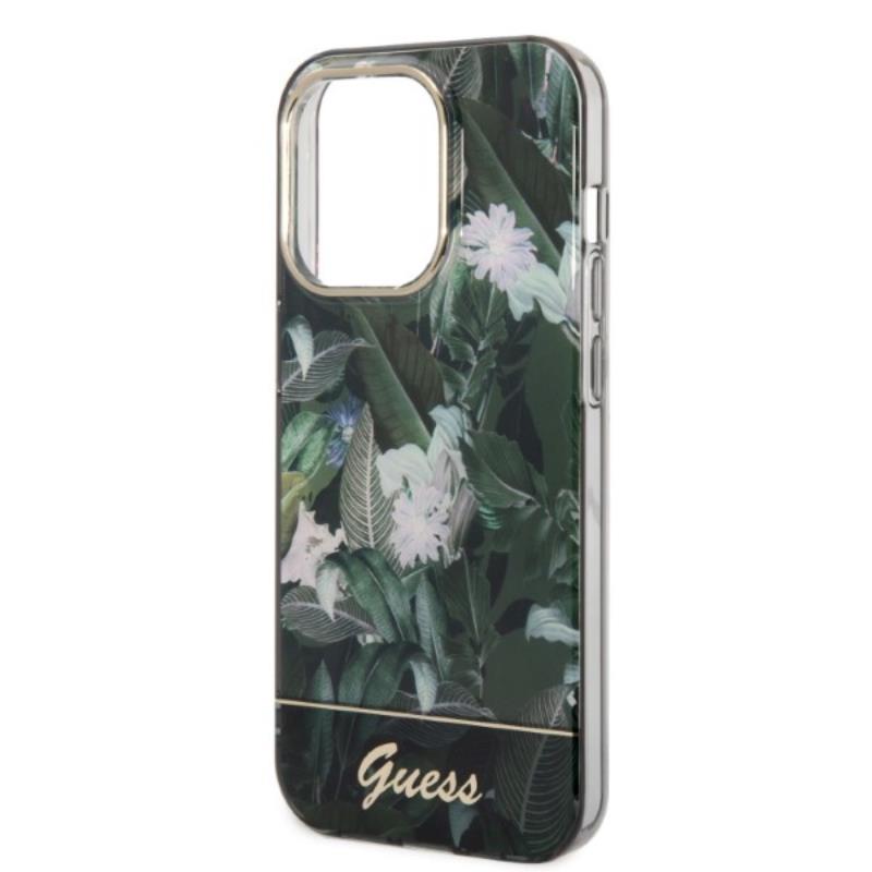 Guess Jungle dėklas – dėklas iPhone 14 Pro (žalias)