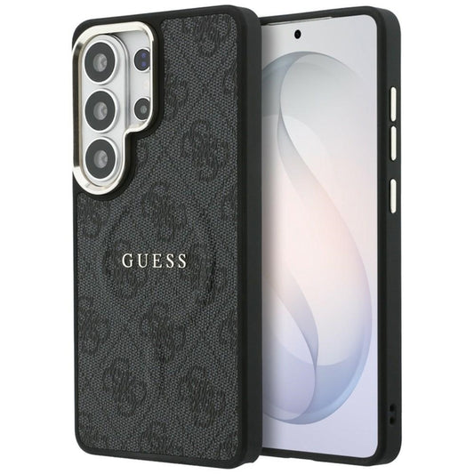 Guess 4G Reljefinis Žiedas MagSafe - Dėklas Samsung Galaxy S26 Ultra (Juodas)