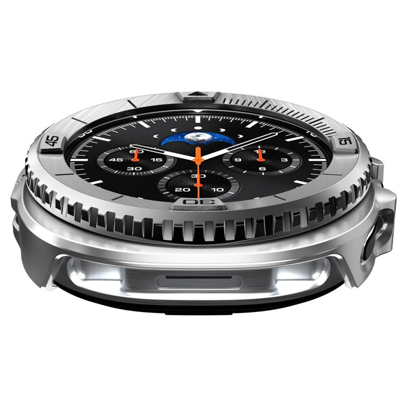 Spigen Bezel Tune Pro Pilot - Dėklas / Apsauginis rėmelis, skirtas Samsung Galaxy Watch 8 Classic 46 mm (Sidabrinis)