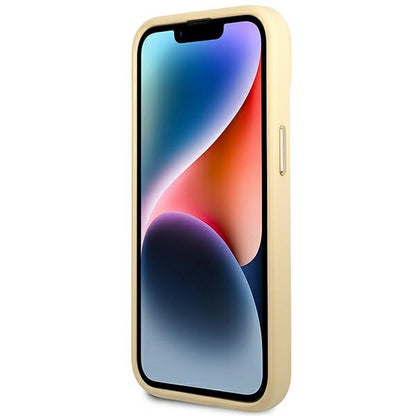 "Guess Croco Collection" - dėklas iPhone 14 Plus (auksinis)