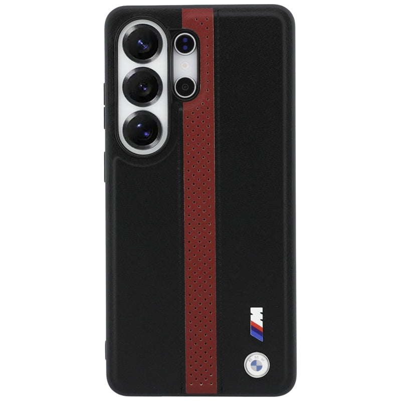 BMW M perforuota juostelės logotipo „MagSafe“ dėklas „Samsung Galaxy S26 Ultra“ (raudonas)