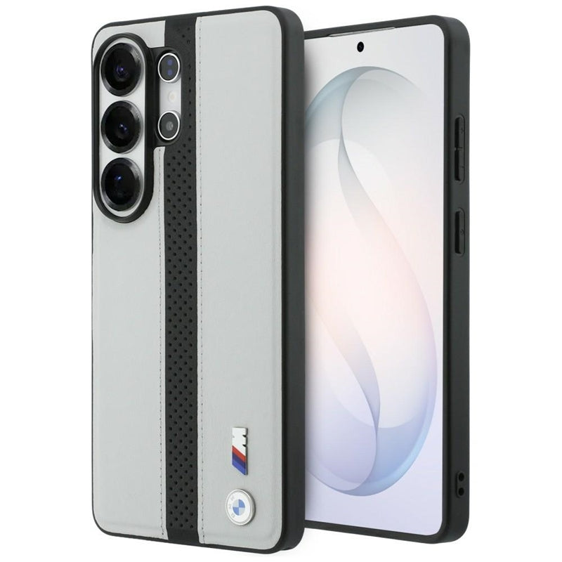 BMW M perforuota juostelės logotipo „MagSafe“ dėklas „Samsung Galaxy S26 Ultra“ (pilkos spalvos)