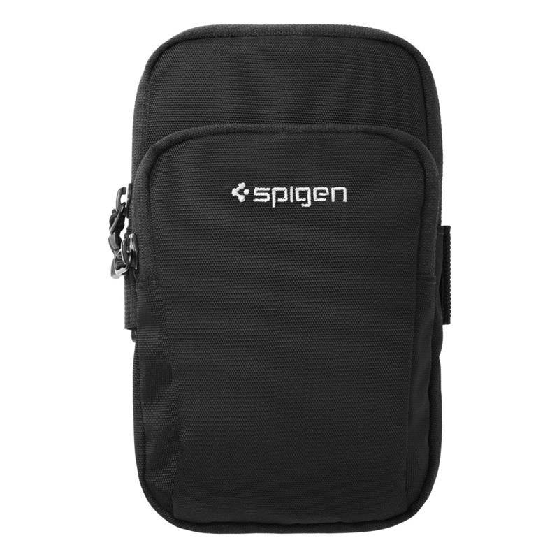 Spigen A702 Dynamic Shield sportinis dirželis / dėklas išmaniajam telefonui iki 6,9 colių (juodas)