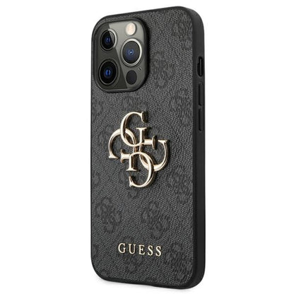 Guess 4G Didelis Metalinis Logotipas – Dėklas, skirtas iPhone 13 Pro (pilkas)