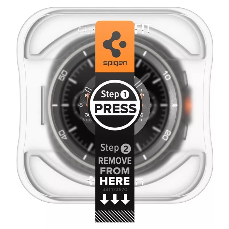 Spigen GLAS.TR EZ FIT 2 vnt. - Grūdintas stiklas, skirtas Samsung Galaxy Watch 8 Classic 46 mm (2 vnt.)