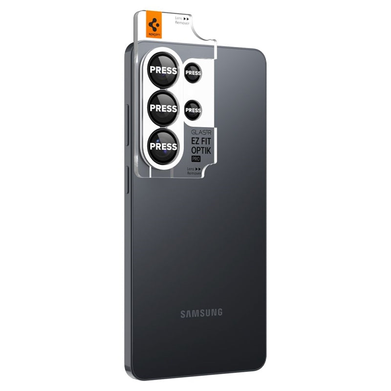 Spigen Optik Pro HD GLAS.TR EZ Fit kameros apsauga 2 vnt. – Kameros lęšio apsauga, skirta Samsung Galaxy S26 Ultra (2 vnt.)(Juoda)