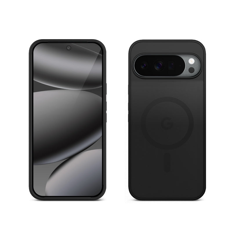 Crong Hybrid Matte Magnetic - MagSafe dėklas Google Pixel 10 Pro (Juodas)