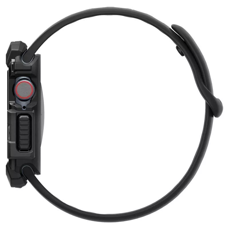 Spigen Rugged Armor – dėklas, skirtas „Apple Watch 10 42 mm“ (matinė juoda)