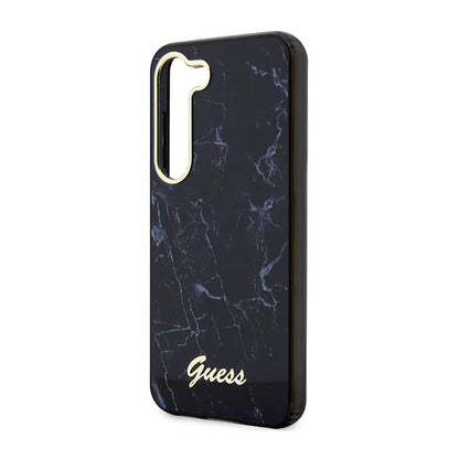 Guess Marble Collection - dėklas Samsung Galaxy S23+ (juodas)