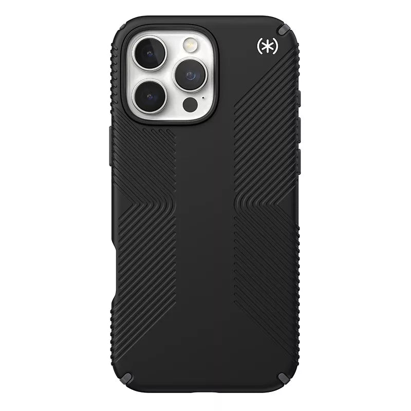 Speck Presidio2 Grip – dėklas, skirtas „iPhone 16 Pro Max“ („Black“ / „Slate Grey“ / „White“)