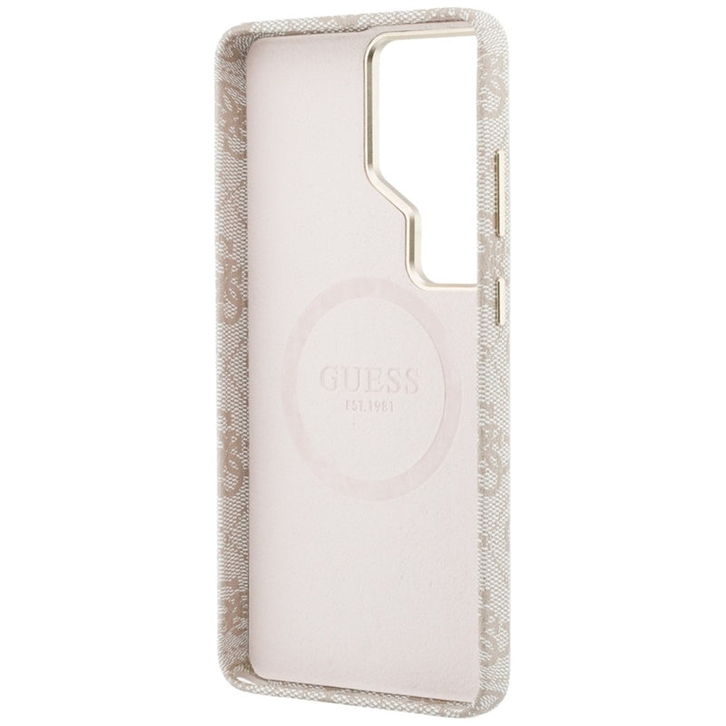Guess 4G Triangle Logo MagSafe dėklas - Samsung Galaxy S26 Ultra (Rožinis)