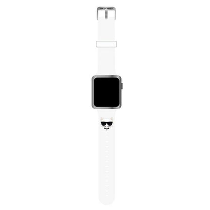 Karl Lagerfeld Choupette Head – laikrodžio apyrankė, skirta „Apple Watch“ 38/40 mm (balta)