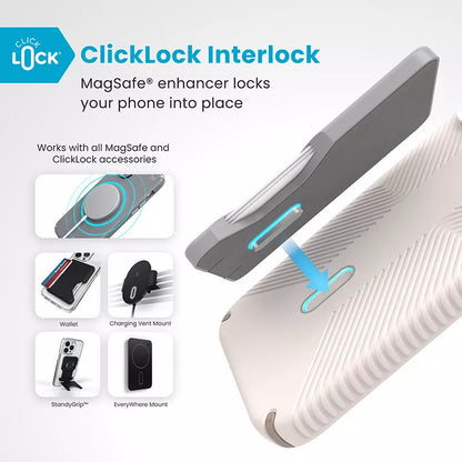 Speck Presidio2 Grip ClickLock & MagSafe – dėklas, skirtas iPhone 16 Pro Max (Bleached Bone / Heirloom Gold / Hazel Brown)