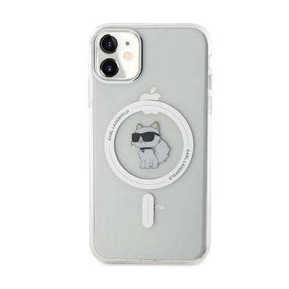 Karl Lagerfeld IML Choupette MagSafe – dėklas iPhone 11 (skaidrus)