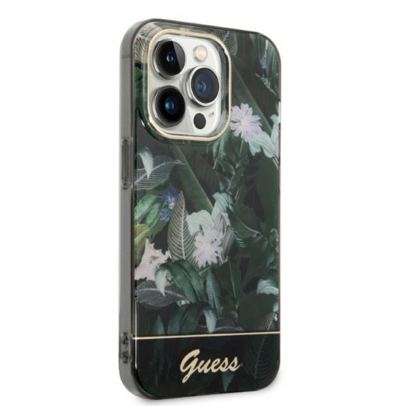 Guess Jungle dėklas – dėklas iPhone 14 Pro (žalias)