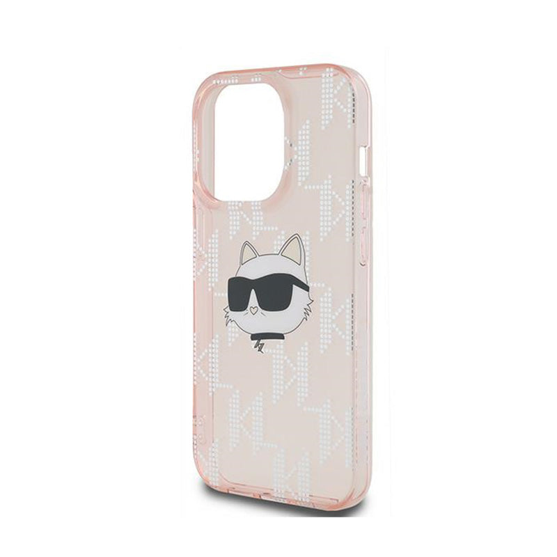 Karl Lagerfeld IML Choupette Head & Monogram – iPhone 13 Pro dėklas (rožinis)
