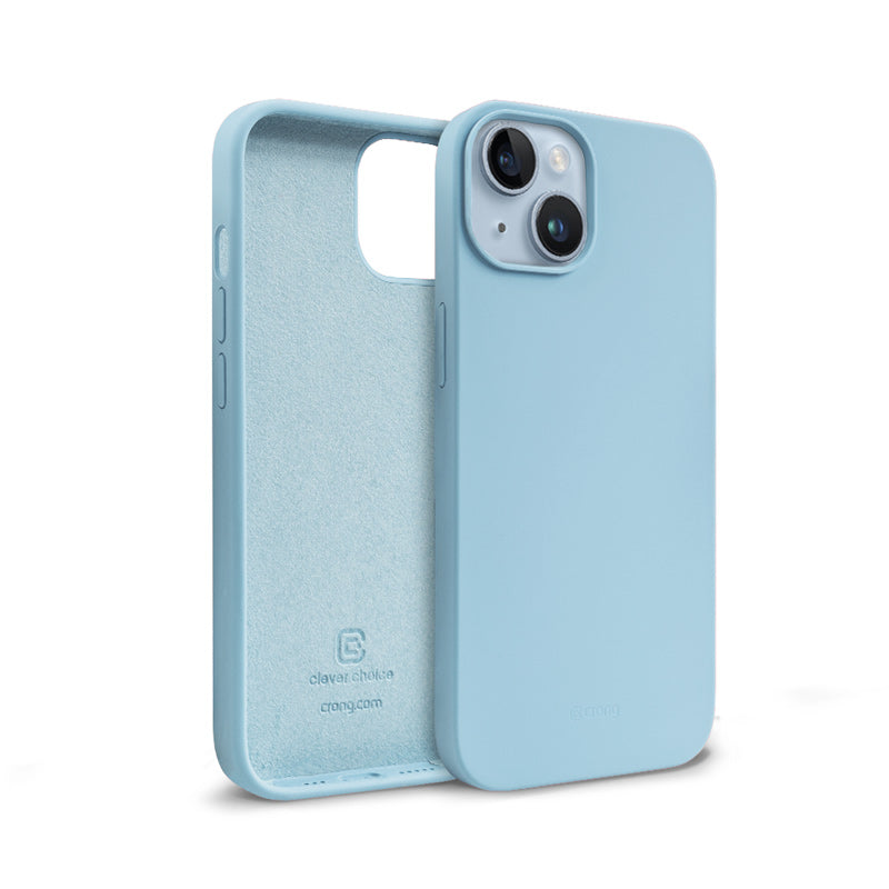 "Crong Color Cover" skysto silikono dėklas "iPhone 14 Max" (mėlynas)