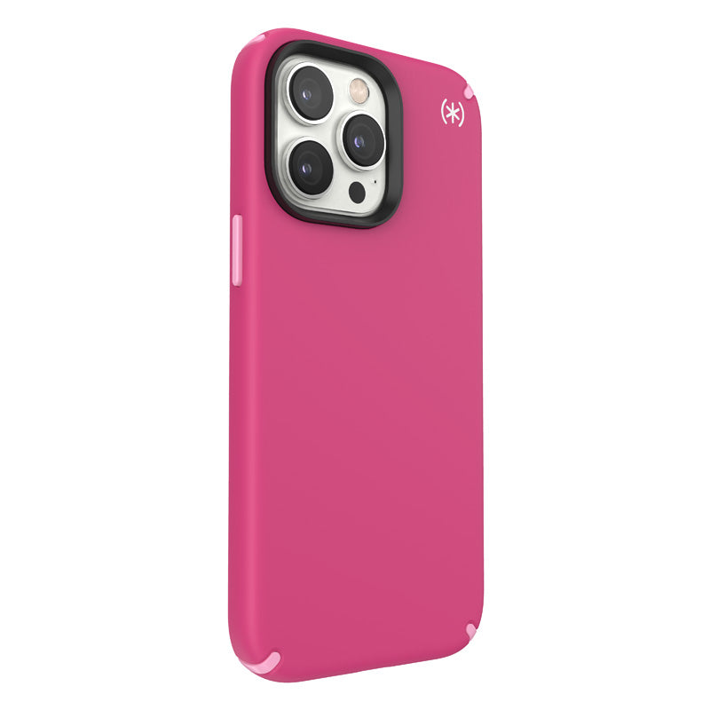Speck Presidio2 Pro – Dėklas iPhone 14 Pro Max su MICROBAN danga (Digitalpink / Blossompink / White)