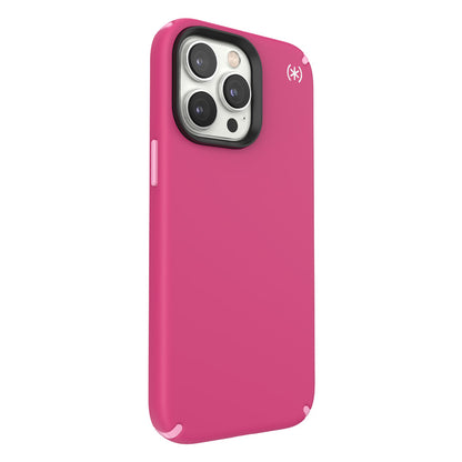 Speck Presidio2 Pro – Dėklas iPhone 14 Pro Max su MICROBAN danga (Digitalpink / Blossompink / White)