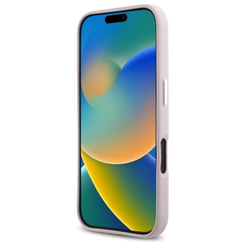 Karl Lagerfeld FW Metal Plate MagSafe - dėklas iPhone 16 (rožinis)