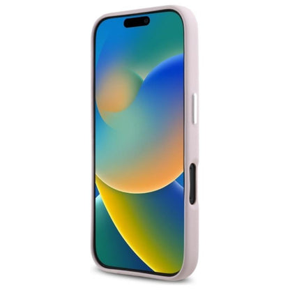 Karl Lagerfeld FW Metal Plate MagSafe - dėklas iPhone 16 (rožinis)