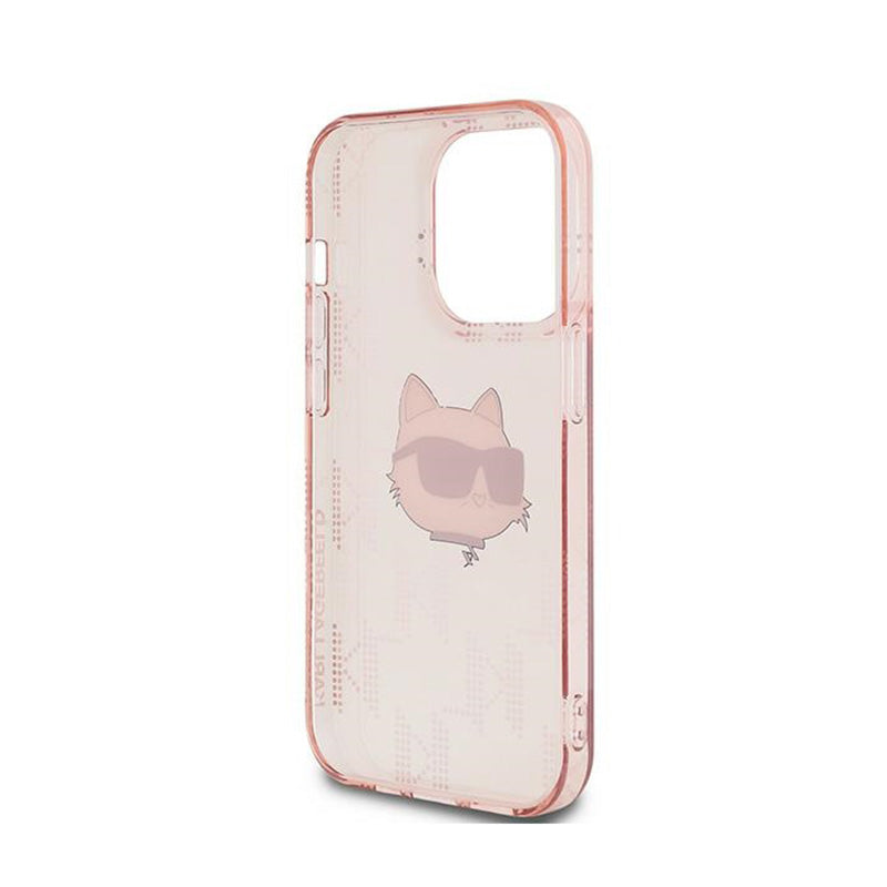 Karl Lagerfeld IML Choupette Head & Monogram – iPhone 13 Pro dėklas (rožinis)