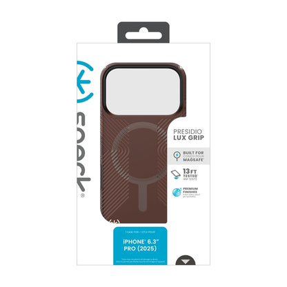 Speck Presidio Lux Grip MagSafe - iPhone 17 Pro dėklas (Luxury Shade Matte / Orange)