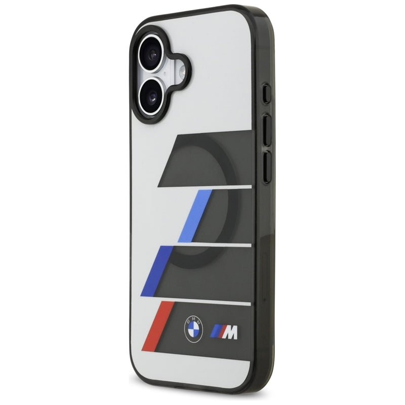 BMW M IML Metal Mygtukai Trispalvės Linijos MagSafe - Dėklas iPhone 17 (antracitas)