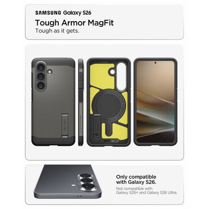 Spigen Tough Armor MagSafe - dėklas Samsung Galaxy S26 (Gunmetal)