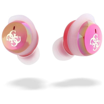 Guess 4G spausdintas logotipas – Bluetooth TWS ausinės su įkrovimo dėklu (Fuksija)