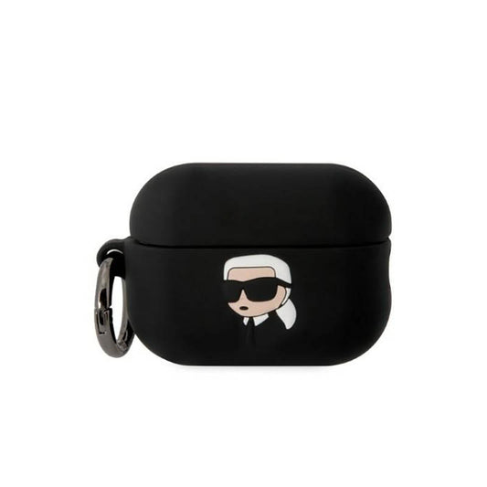 Karl Lagerfeld Silicone NFT Karl Head 3D - AirPods Pro 2 dėklas (juodas)
