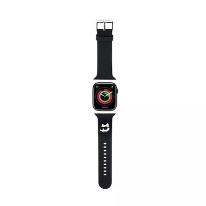 Karl Lagerfeld 3D guminė „Choupette“ galva NFT – dirželis, skirtas „Apple Watch 42/44/45/49 mm“ (juodas)