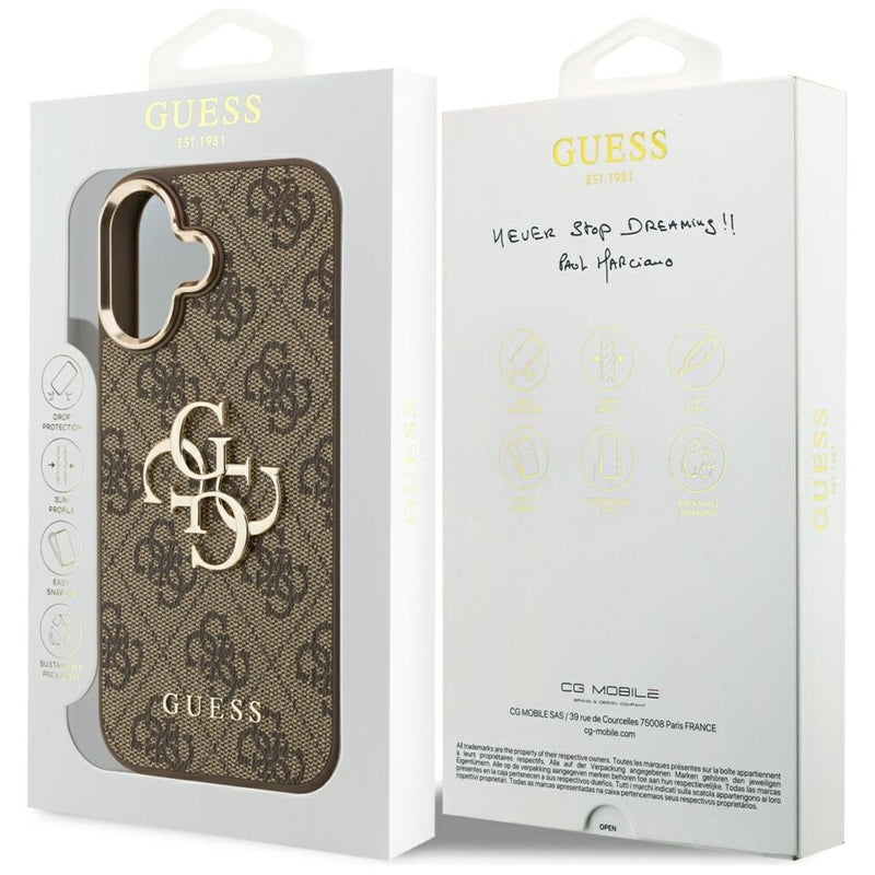 Guess 4G Big 4G Classic Logo - Dėklas iPhone 17 (Ruda / Auksas)