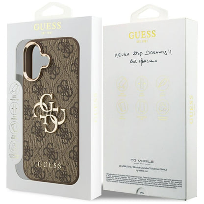 Guess 4G Big 4G Classic Logo - Dėklas iPhone 17 (Ruda / Auksas)