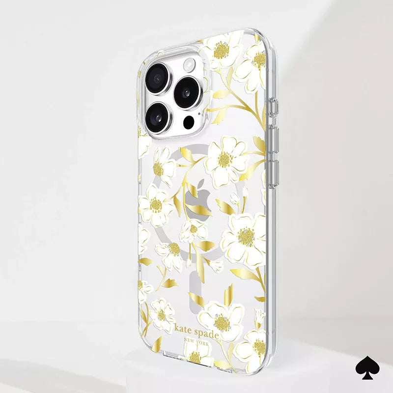 Kate Spade New York Protective Gems MagSafe – dėklas, skirtas iPhone 16 Pro (Sunshine Floral)