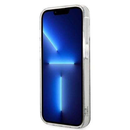 Guess Bundle Pack MagSafe 4G – iPhone 14 Pro dėklo ir MagSafe įkroviklio rinkinys (ruda / aukso spalvos)