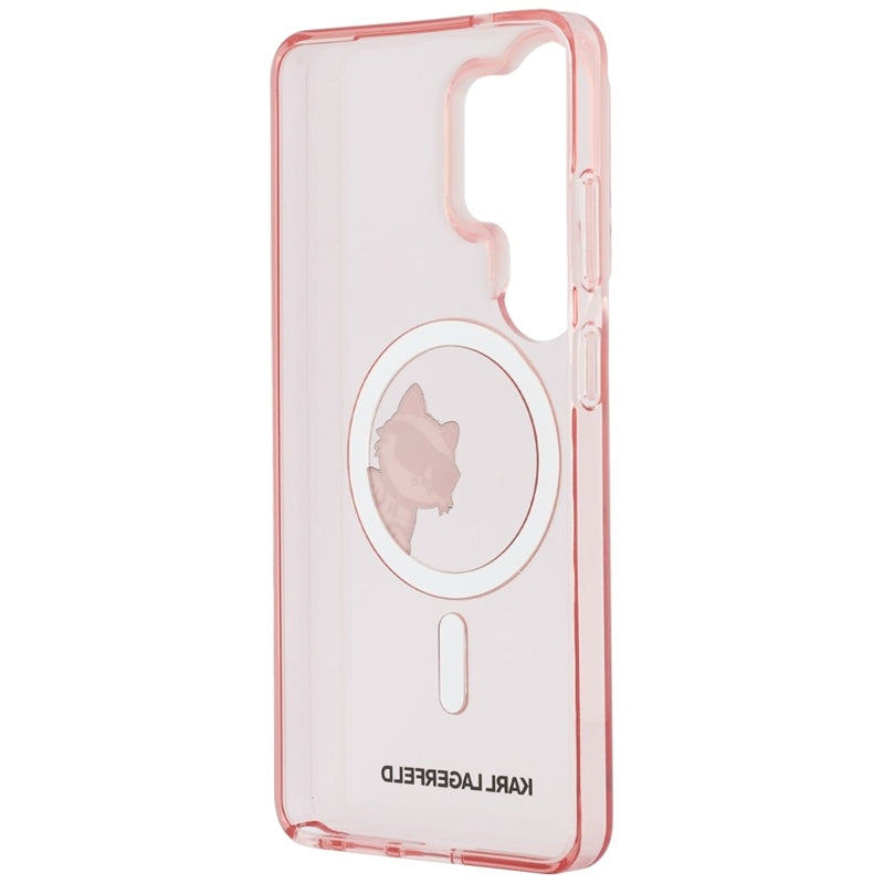 Karl Lagerfeld IML Peekaboo Choupette MagSafe dėklas - Samsung Galaxy S26 Ultra (Rožinė)