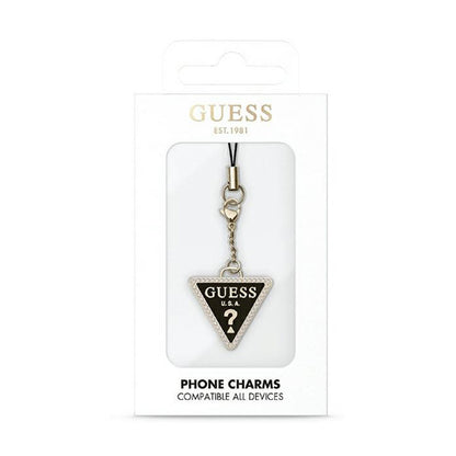 Guess Phone Strap Triangle Diamond Charm su cirkonio kristalais – telefono pakabukas