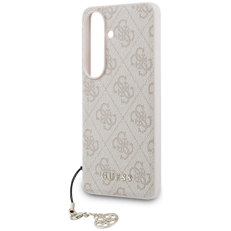 Guess 4G Classic Logo Charm MagSafe - Samsung Galaxy S26 dėklas (Rožinė)