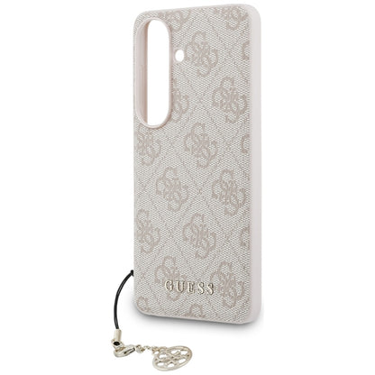 Guess 4G Classic Logo Charm MagSafe - Samsung Galaxy S26 dėklas (Rožinė)