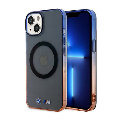 BMW Gradient Bumper MagSafe – dėklas iPhone 14 (pilkas)