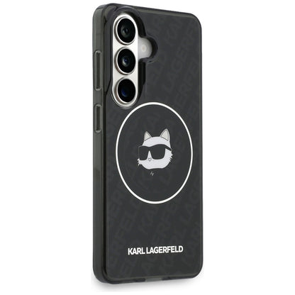 Karl Lagerfeld IML Pasikartota Choupette MagSafe - Samsung Galaxy S26 dėklas (juodas)