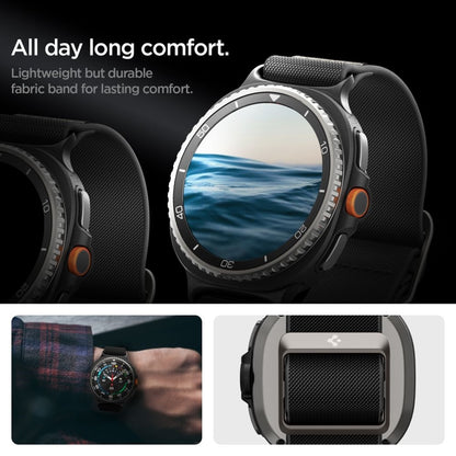Spigen Fit Lite - Dirželis, skirtas Samsung Galaxy Watch 8 / 8 Classic 40 / 44 / 46 mm (Juodas)