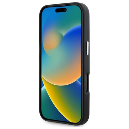 Dėklas iPhone 16 Pro Max (juodas) su metaline plokštele MagSafe, Karl Lagerfeld FW