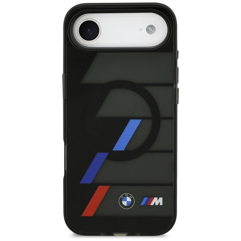 BMW M IML metaliniai mygtukai, trys spalvos, MagSafe – iPhone Air dėklas (juodas)