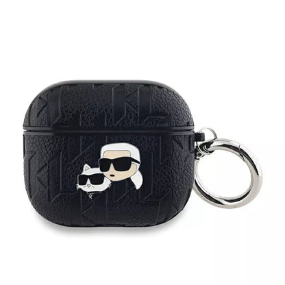 Karl Lagerfeld Monogram Karl & Choupette Head – AirPods 3 dėklas (juodas)