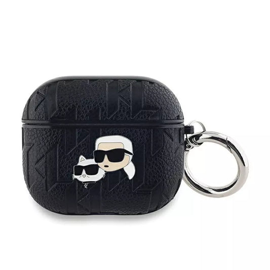 Karl Lagerfeld Monogram Karl & Choupette Head – AirPods 3 dėklas (juodas)