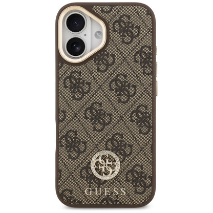 Guess 4G Strass Logotipas MagSafe - dėklas iPhone 17 (Rudos)