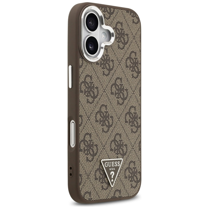 Guess 4G Triangle Logo MagSafe dėklas iPhone 17 (rudas)
