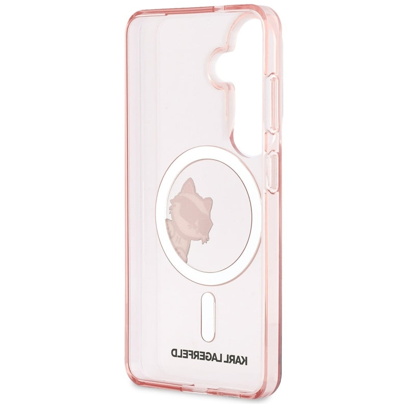 Karl Lagerfeld IML Peekaboo Choupette MagSafe - Samsung Galaxy S26 dėklas (Rožinis)
